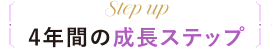 4年間の成長ステップ